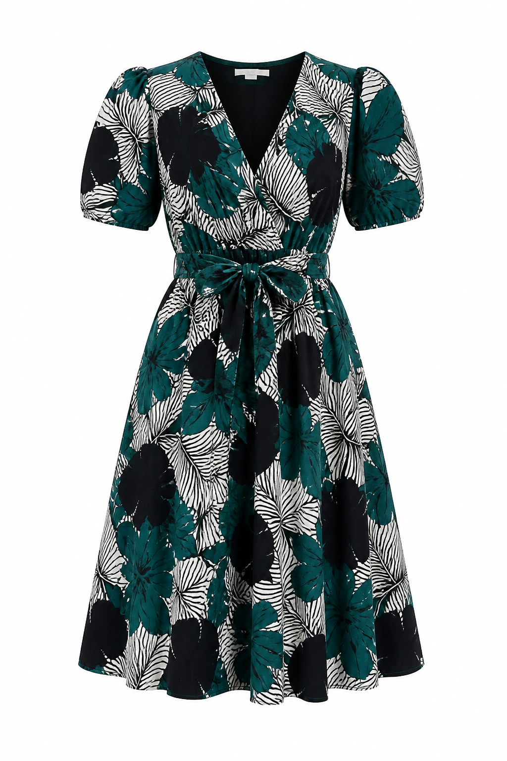 Emerald Floral V-Neck