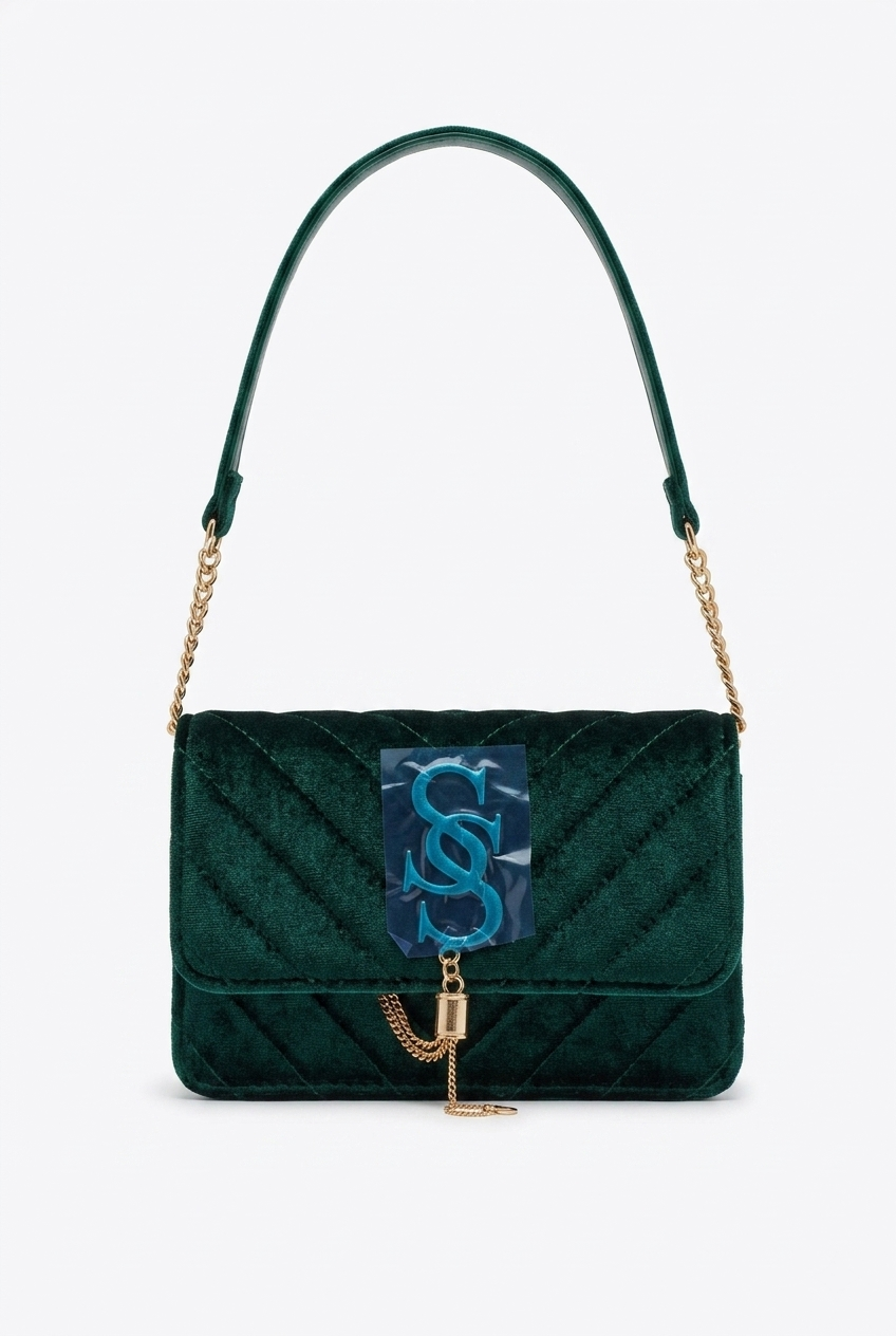 Kurt Geiger London Mini Kensington Kurt Quilted Suede Crossbody Bag